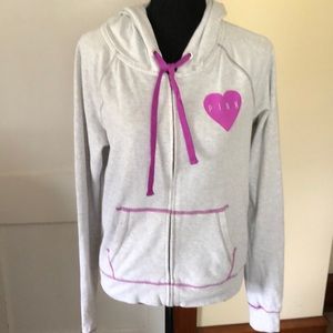 Pink Victoria secret hooded sweatshirt size S/P